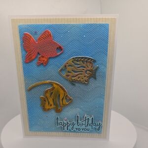 Make a Splash – Vibrant Fish-Themed 
Birthday Greeting Card